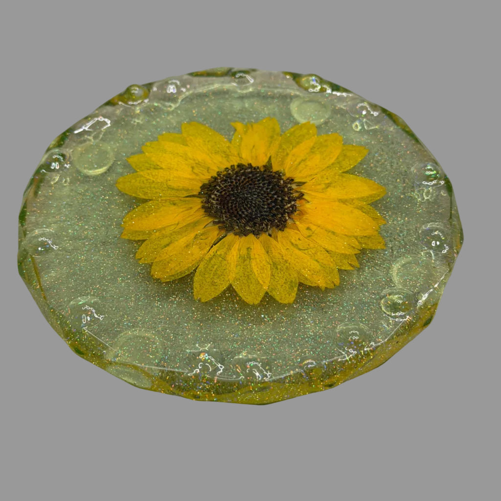 Resin Sunflower Coaster