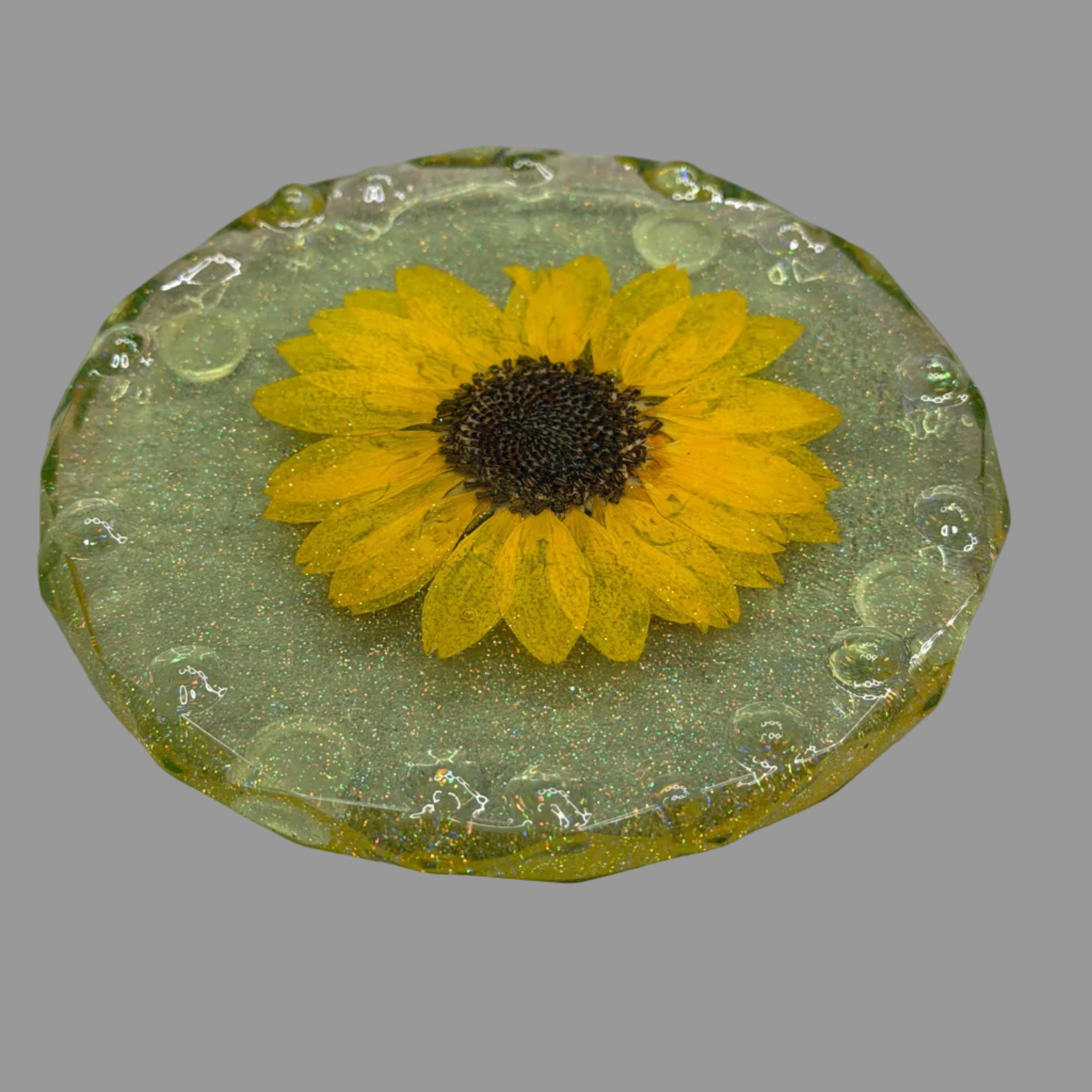 Resin Sunflower Coaster