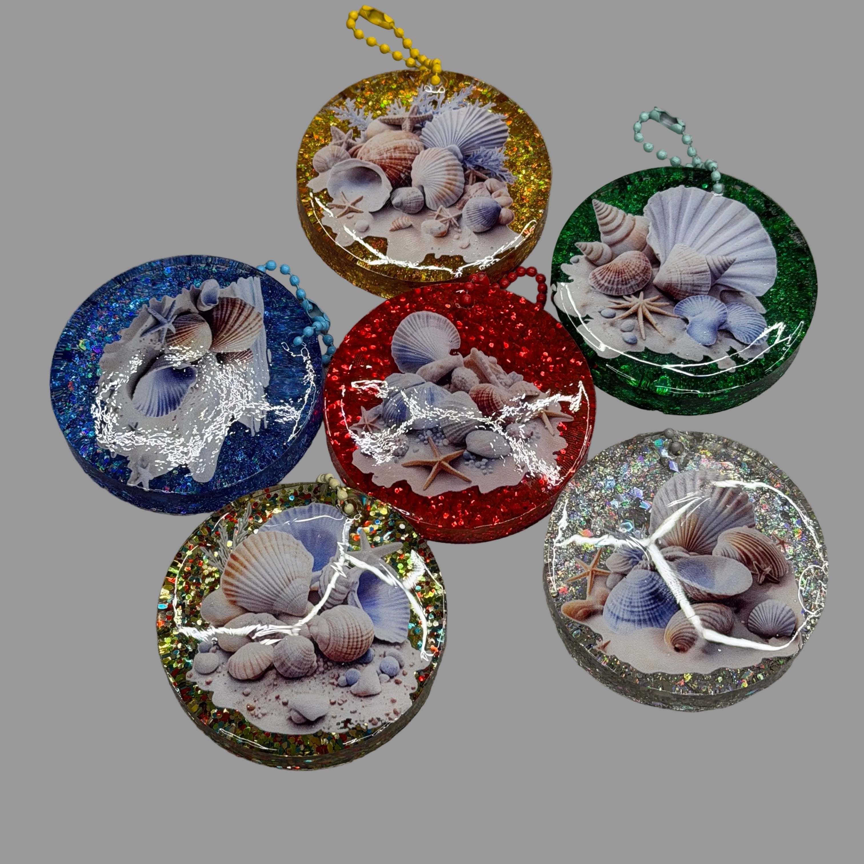Coastal Christmas Resin Tree Ornaments
