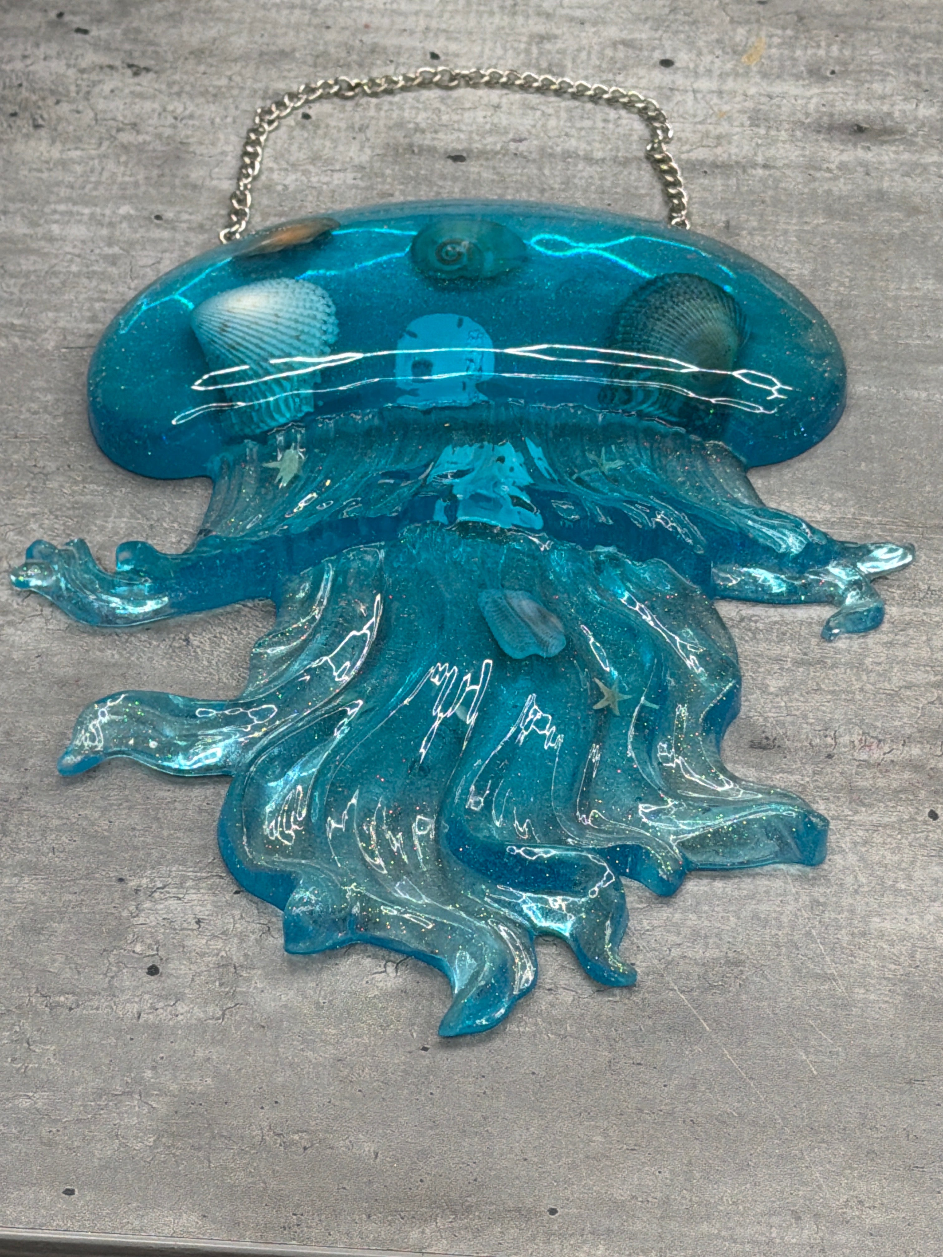 Hanging Jellyfish with Seashells
