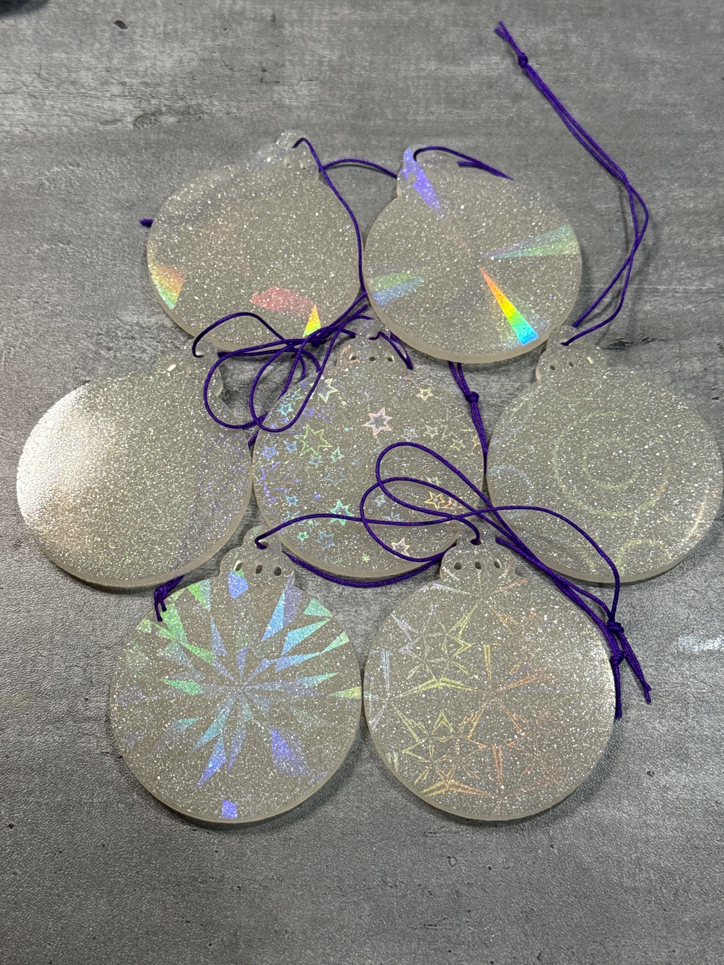 Holographic Christmas Ornaments