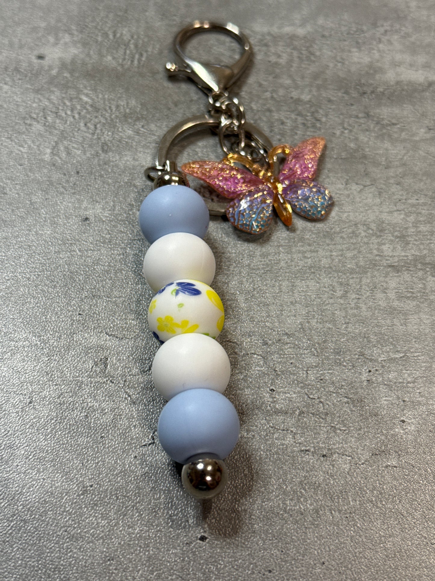 Butterfly Beaded Bag Charm and Keychain