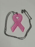 Cancer Awareness Resin Ribbon Necklace