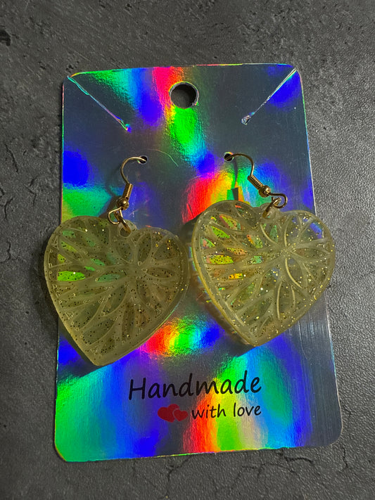 Holographic Heart Earrings