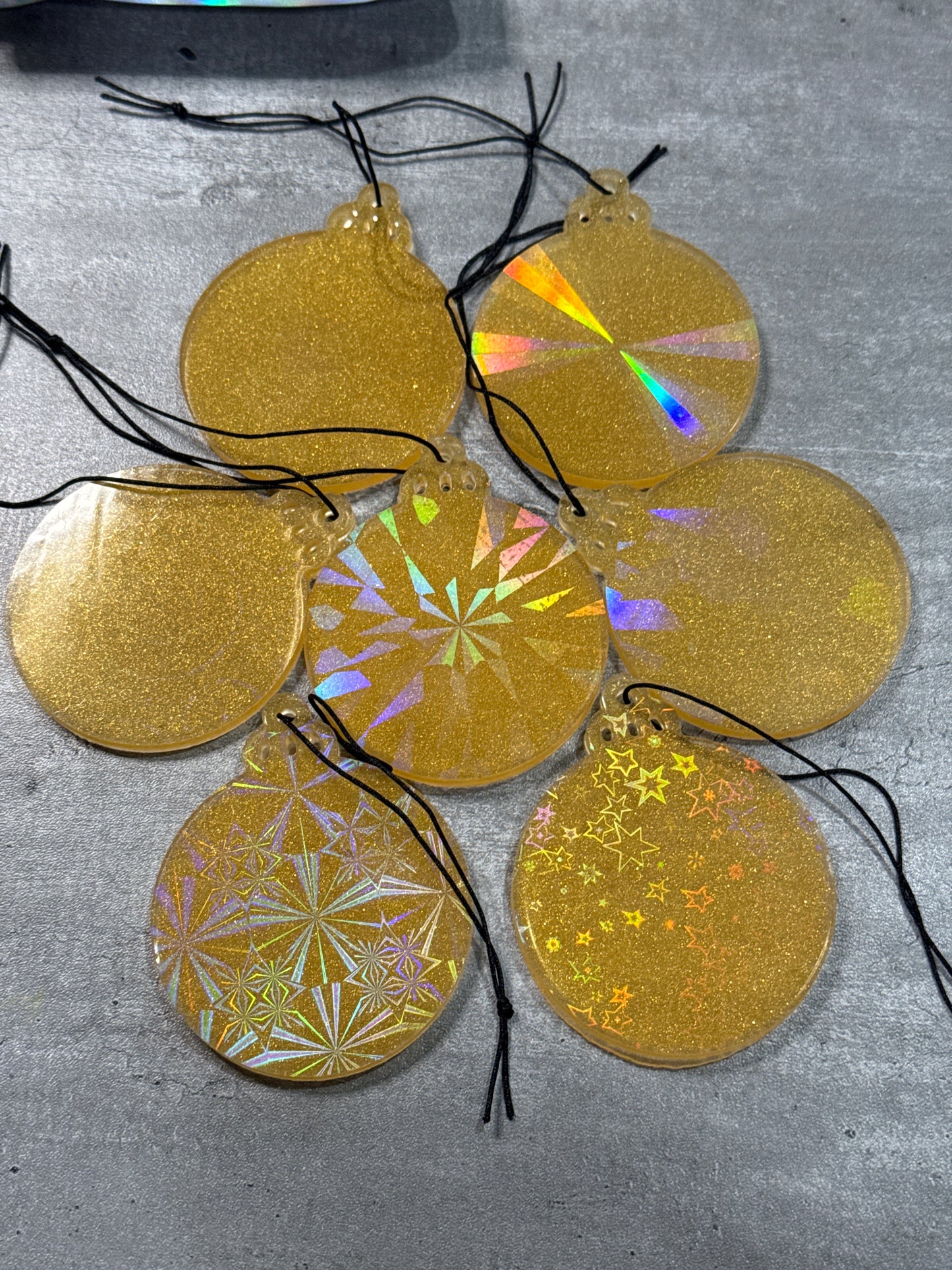 Holographic Christmas Ornaments
