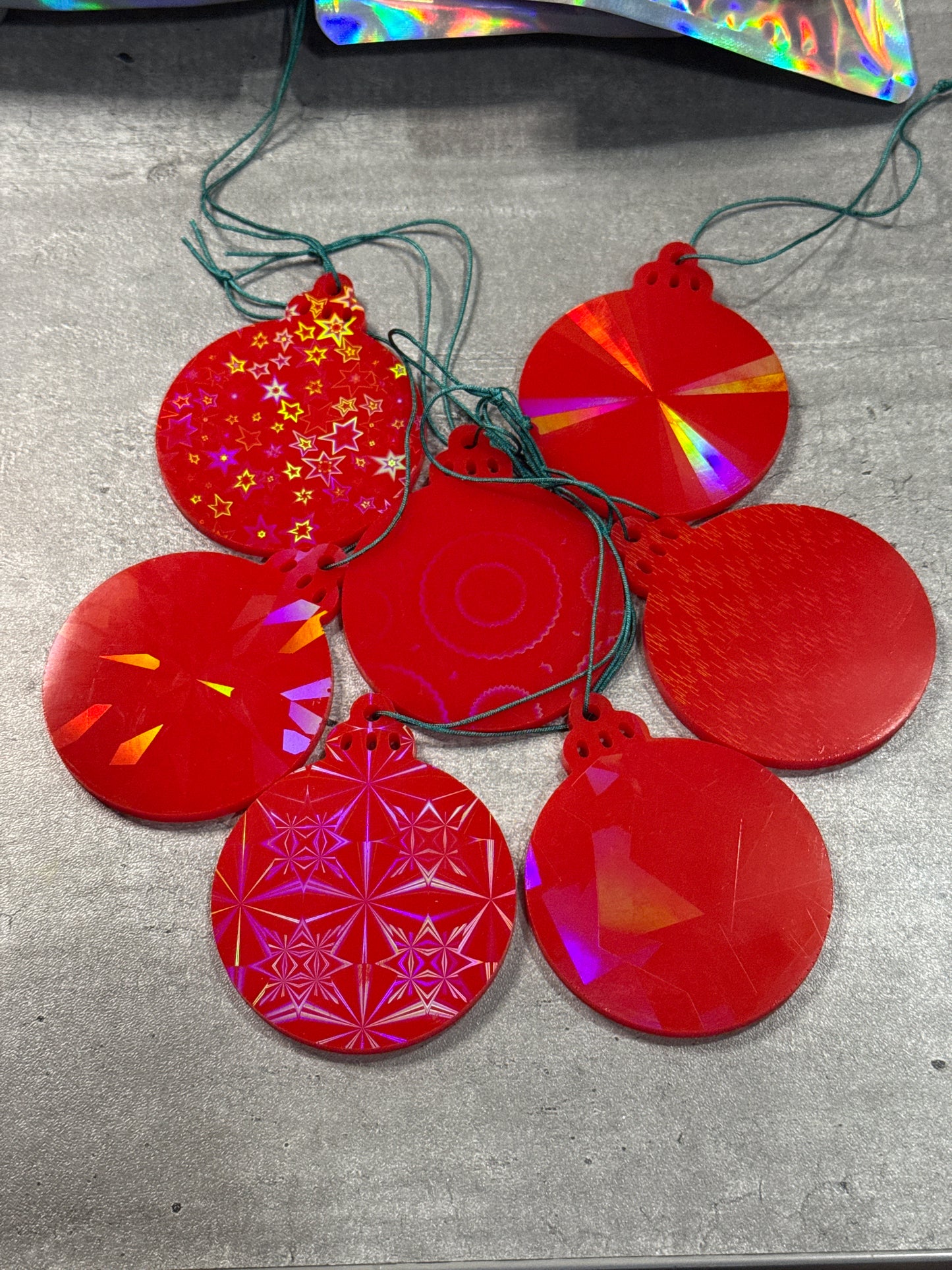 Holographic Christmas Ornaments