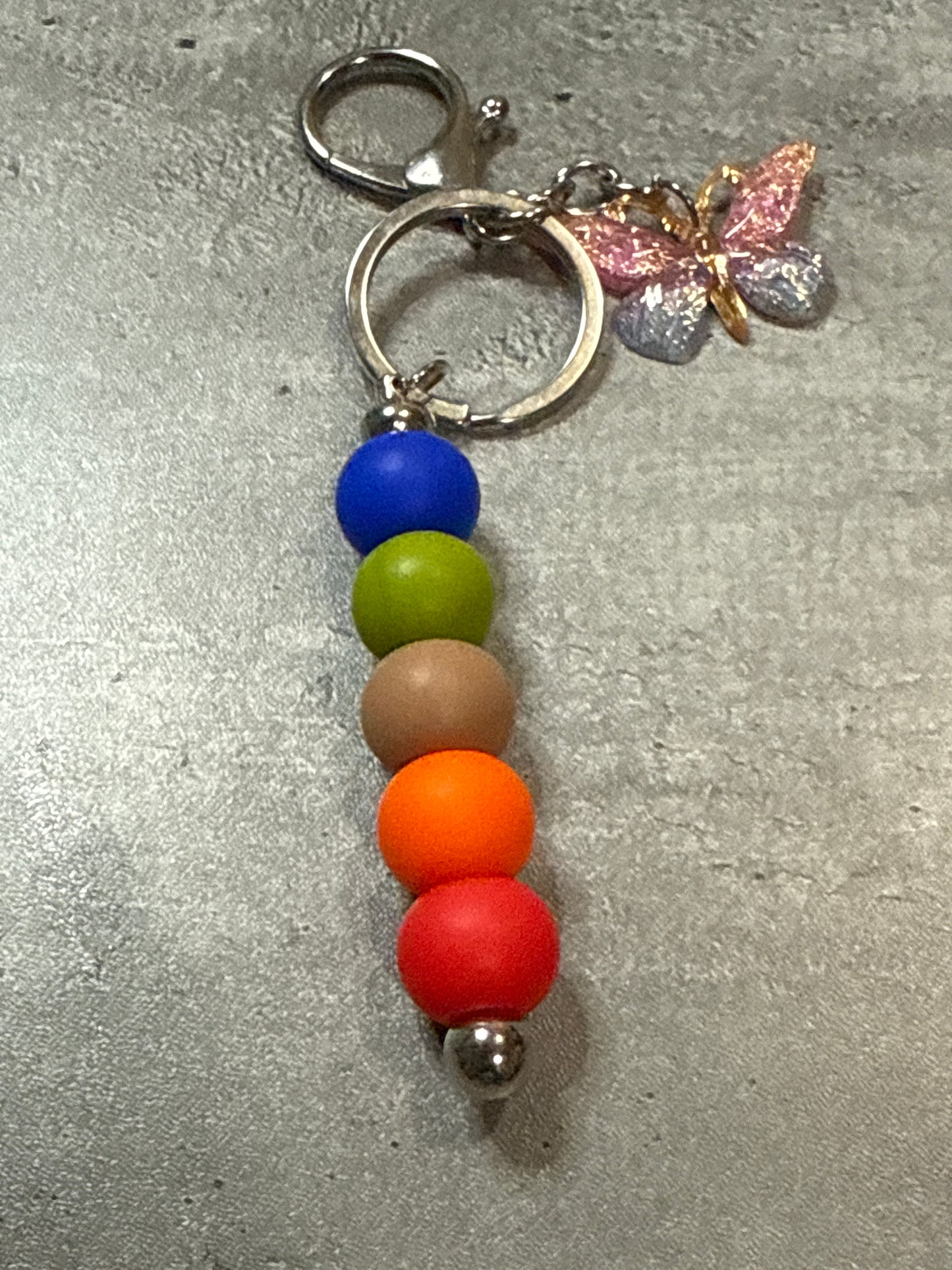 Butterfly Beaded Bag Charm and Keychain