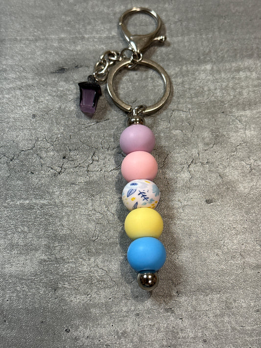 Lantern Beaded Bag Charm and Keychain