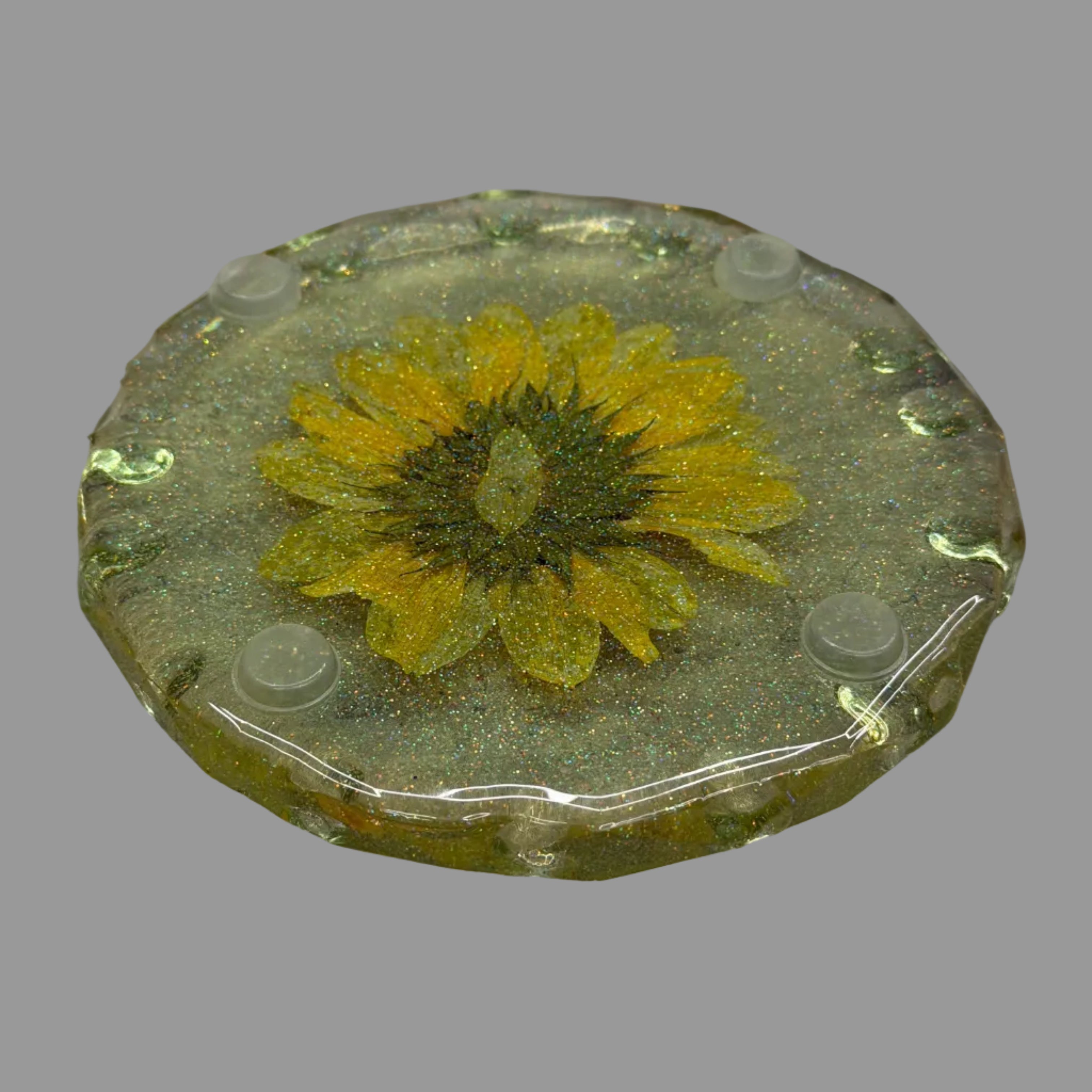 Resin Sunflower Coaster