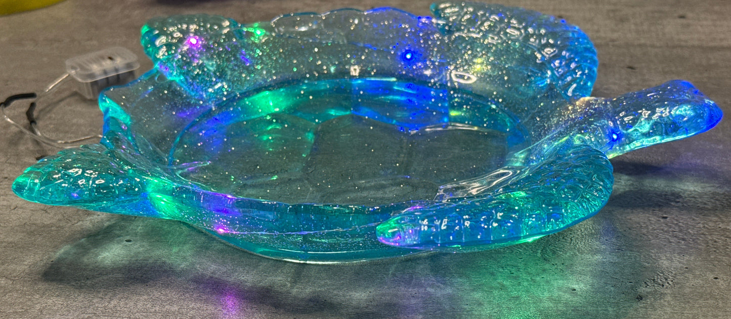 Turtle Dish with Fairy LED Lights