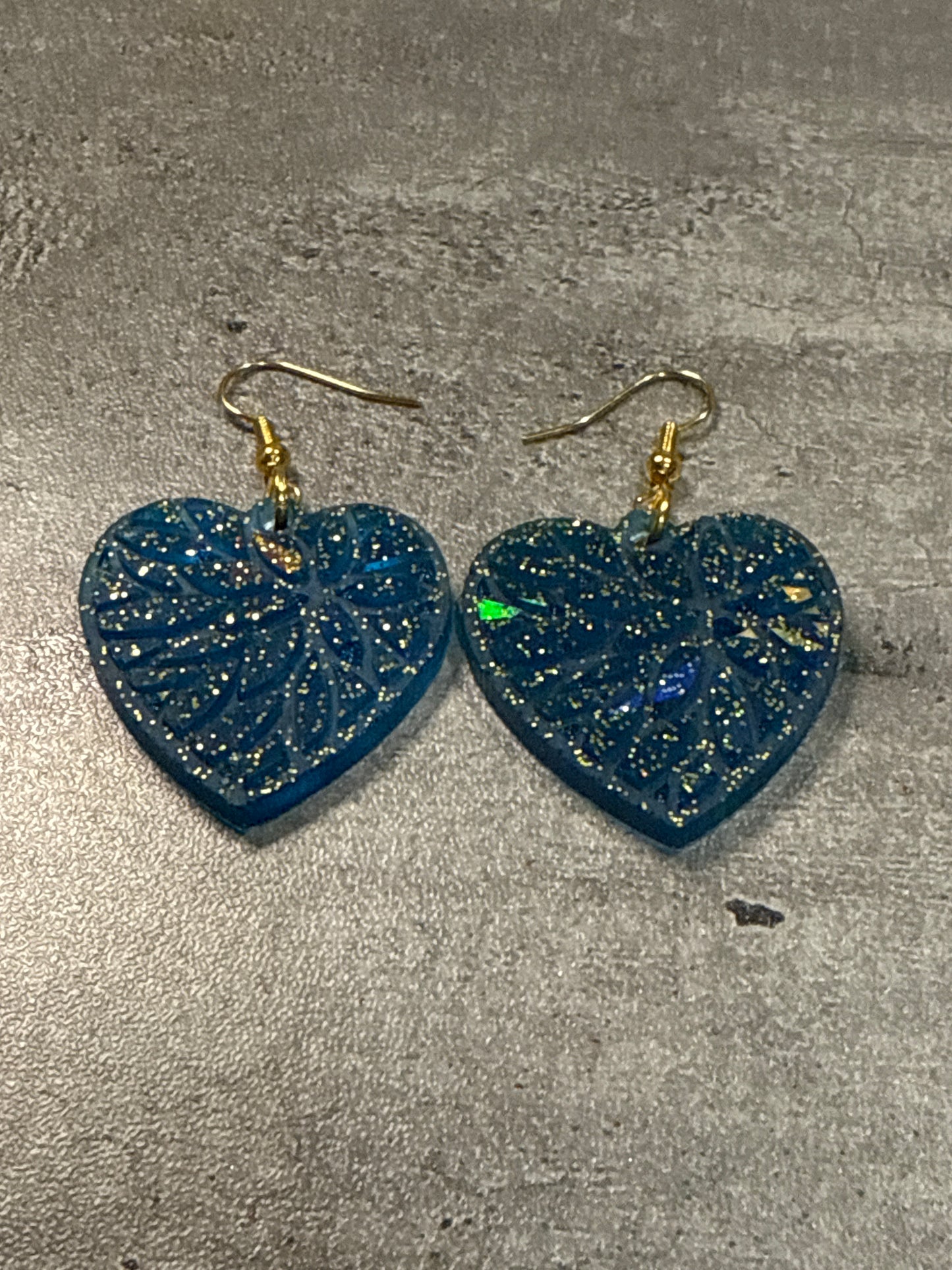 Holographic Heart Earrings