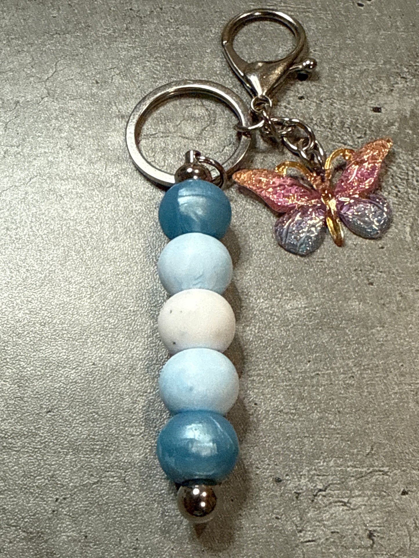 Butterfly Beaded Bag Charm and Keychain
