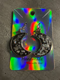 Moon and Stars Bezel Earrings