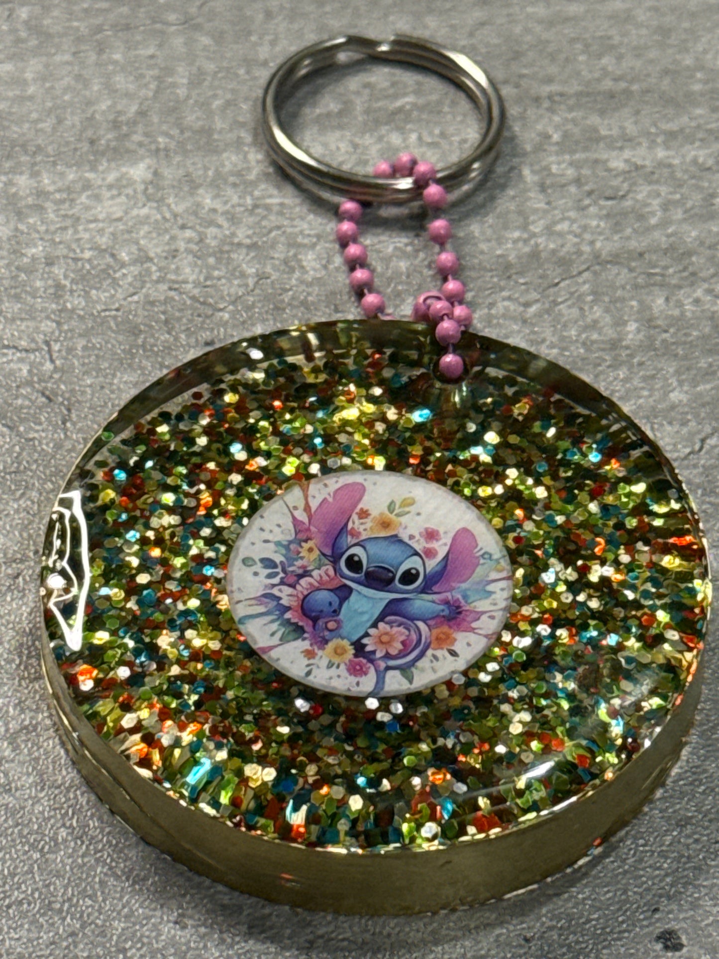 Glitter Disney Keychains