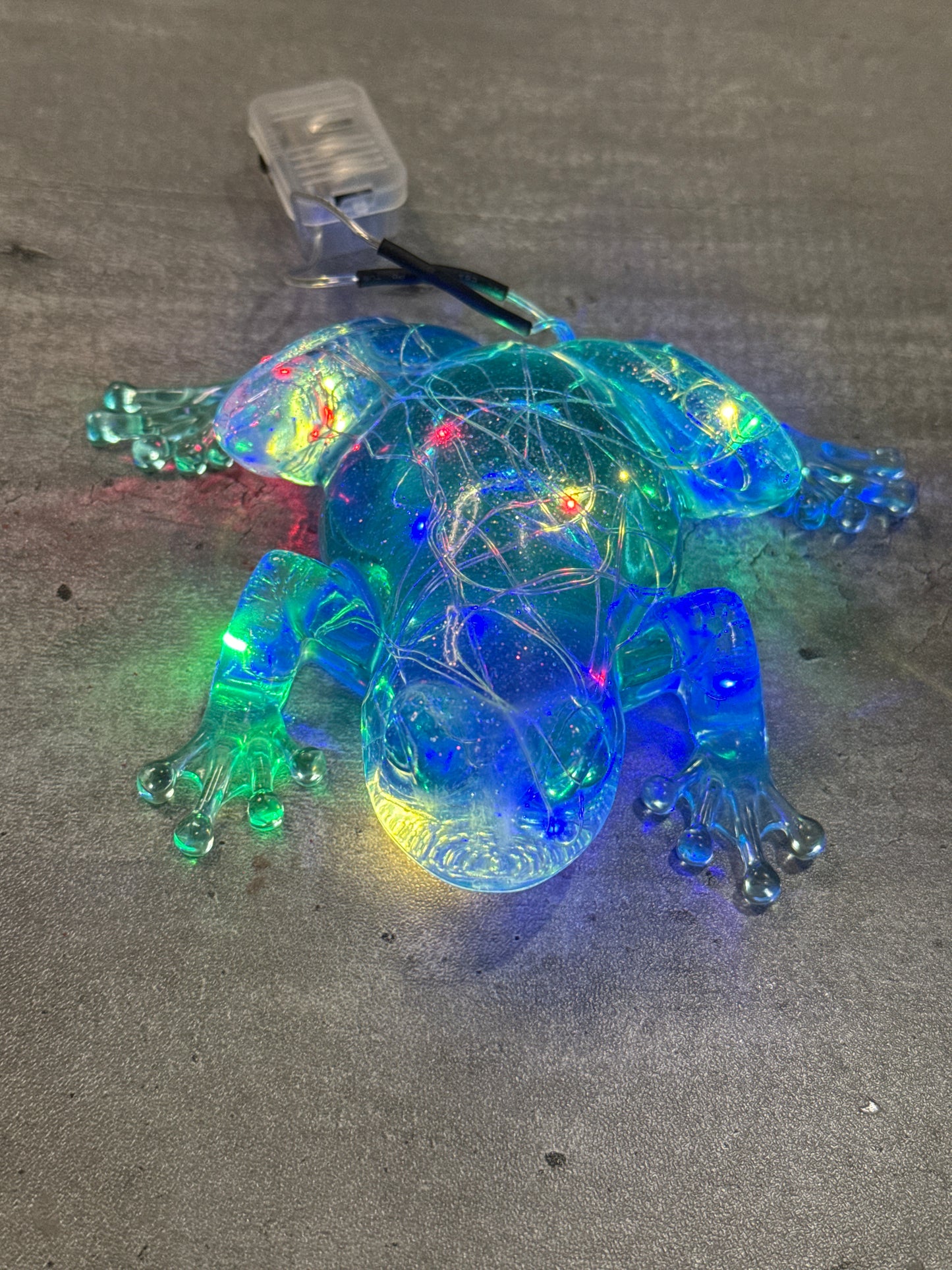 Frog Figurine with Fairy Lights