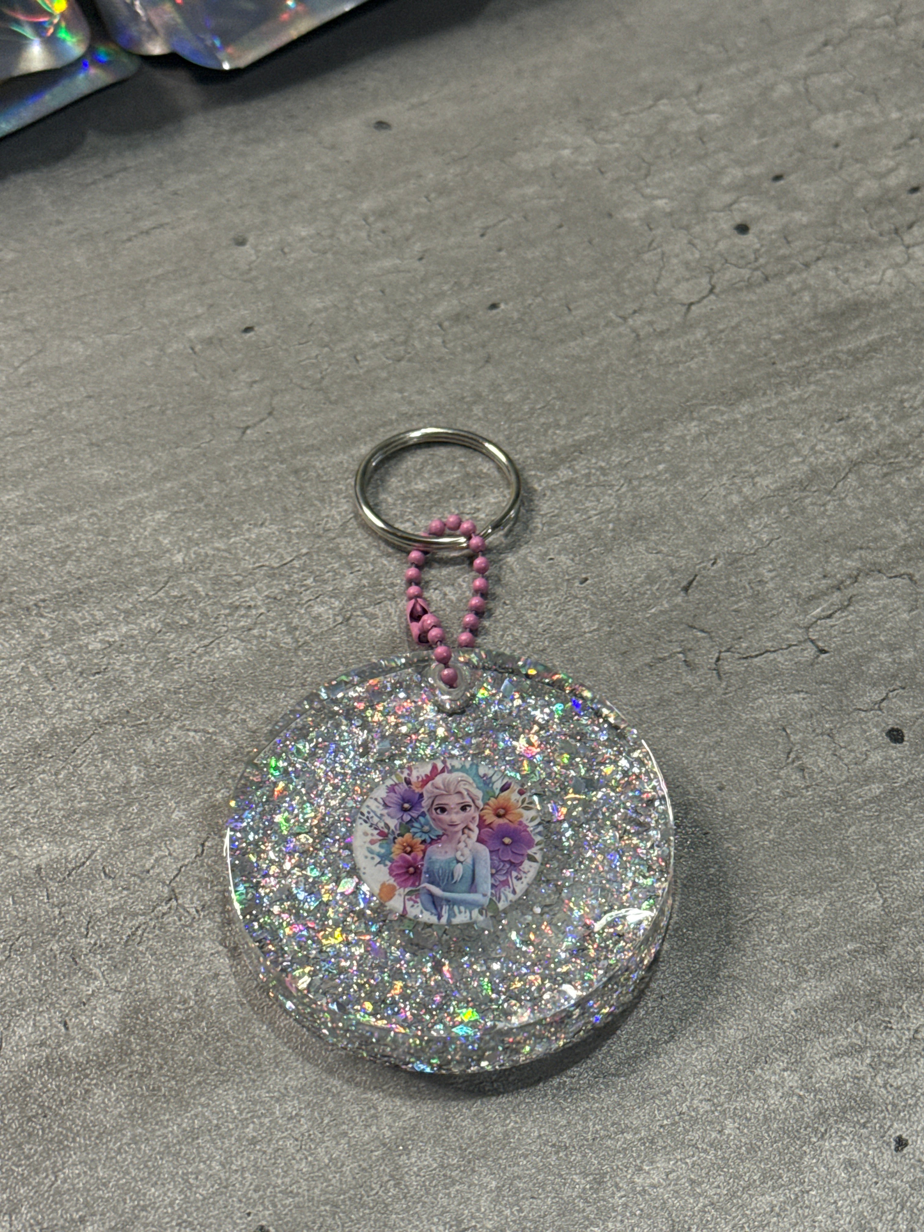 Glitter Disney Keychains