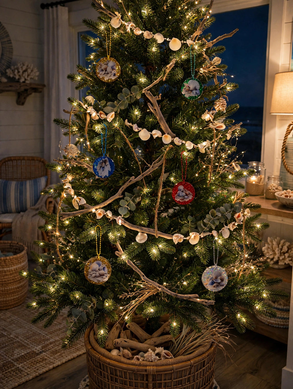 Coastal Christmas Resin Tree Ornaments