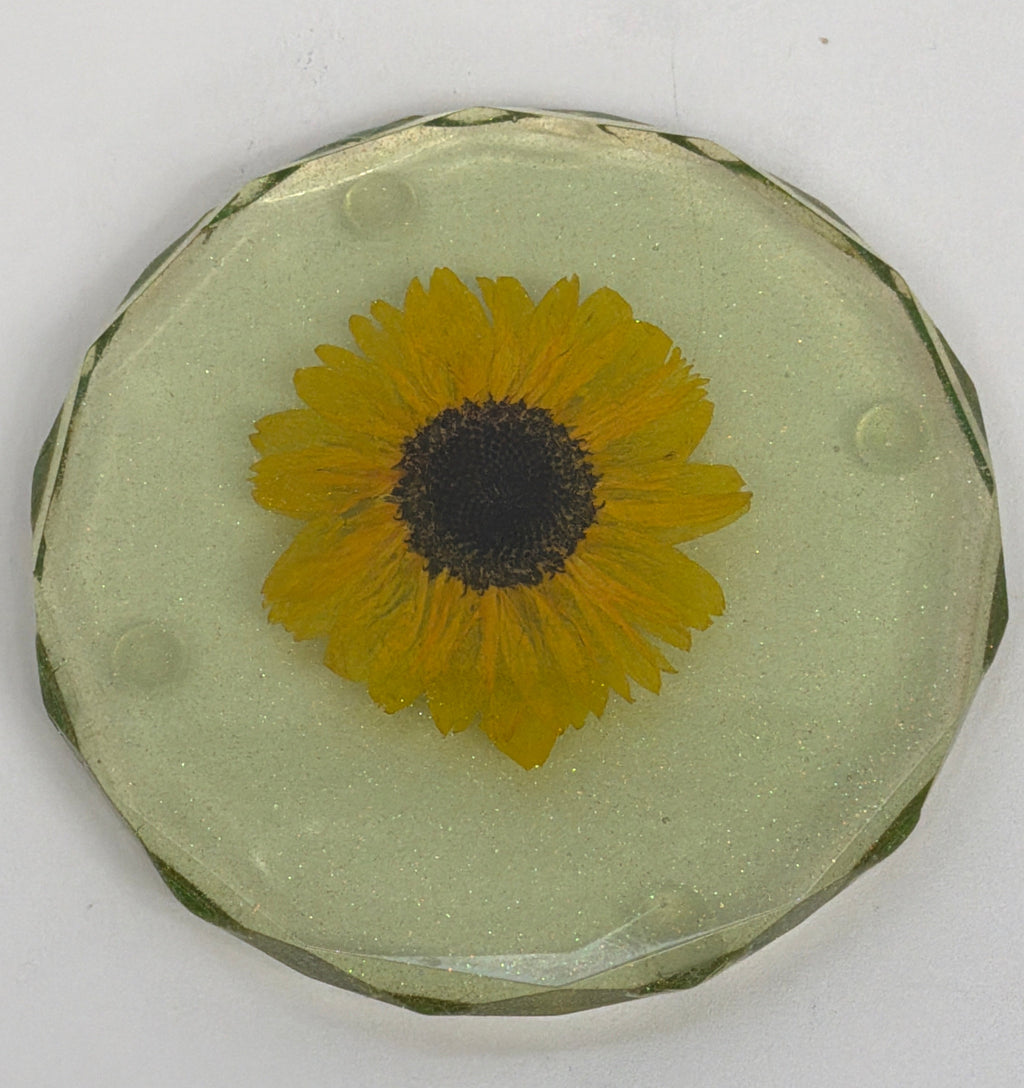 Resin Sunflower Coaster