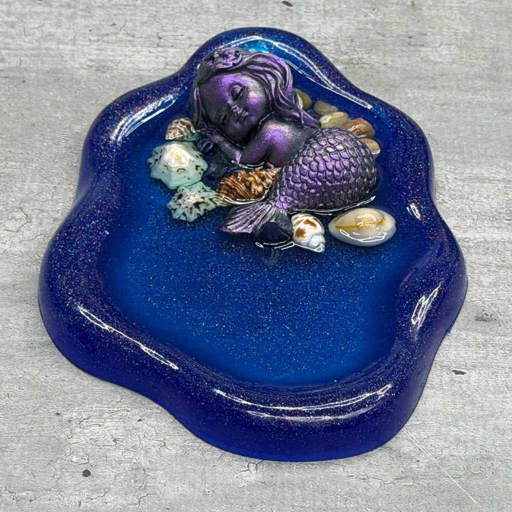 Midnight Mermaid Dream Tray Handmade Resin Dish