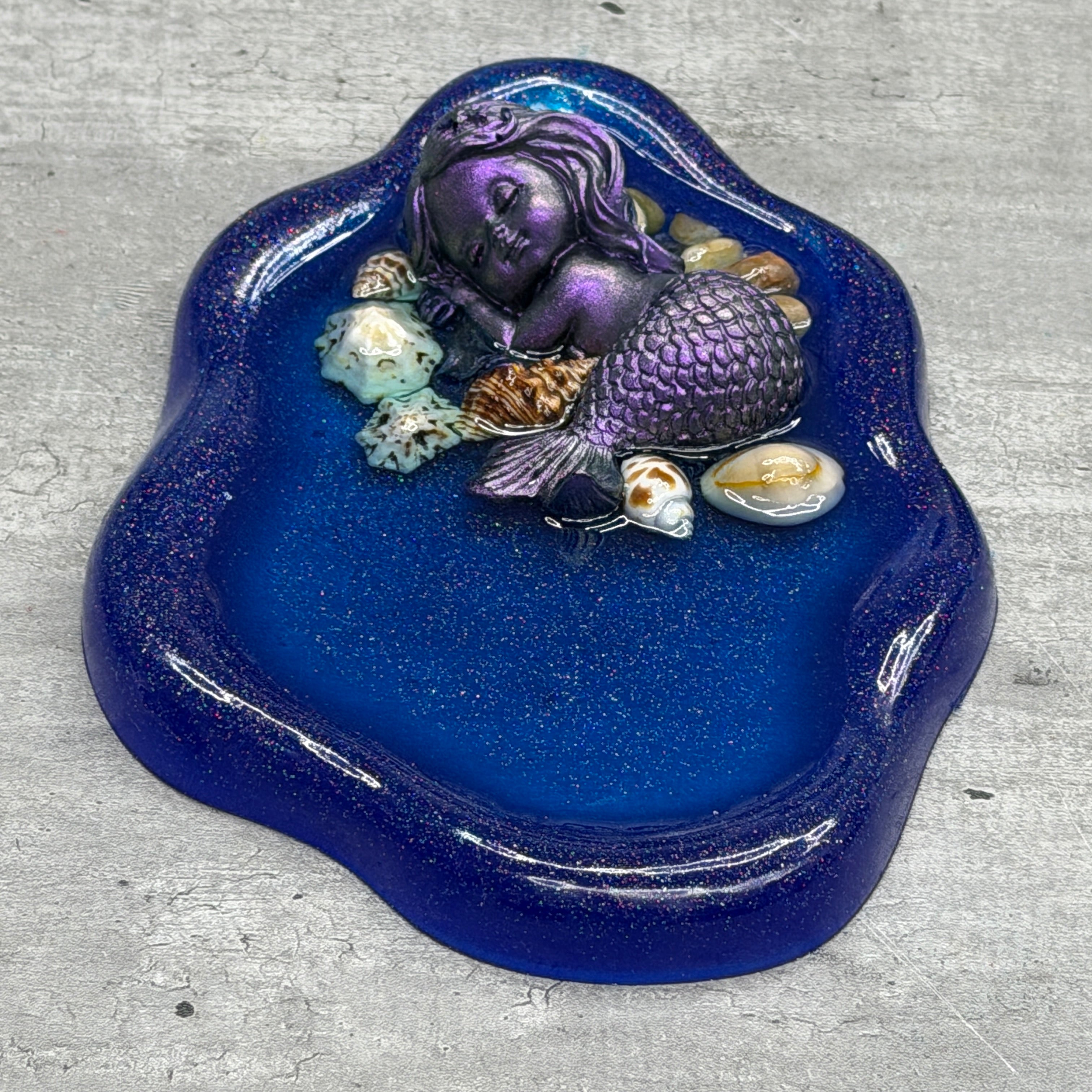 Midnight Mermaid Dream Tray Handmade Resin Dish