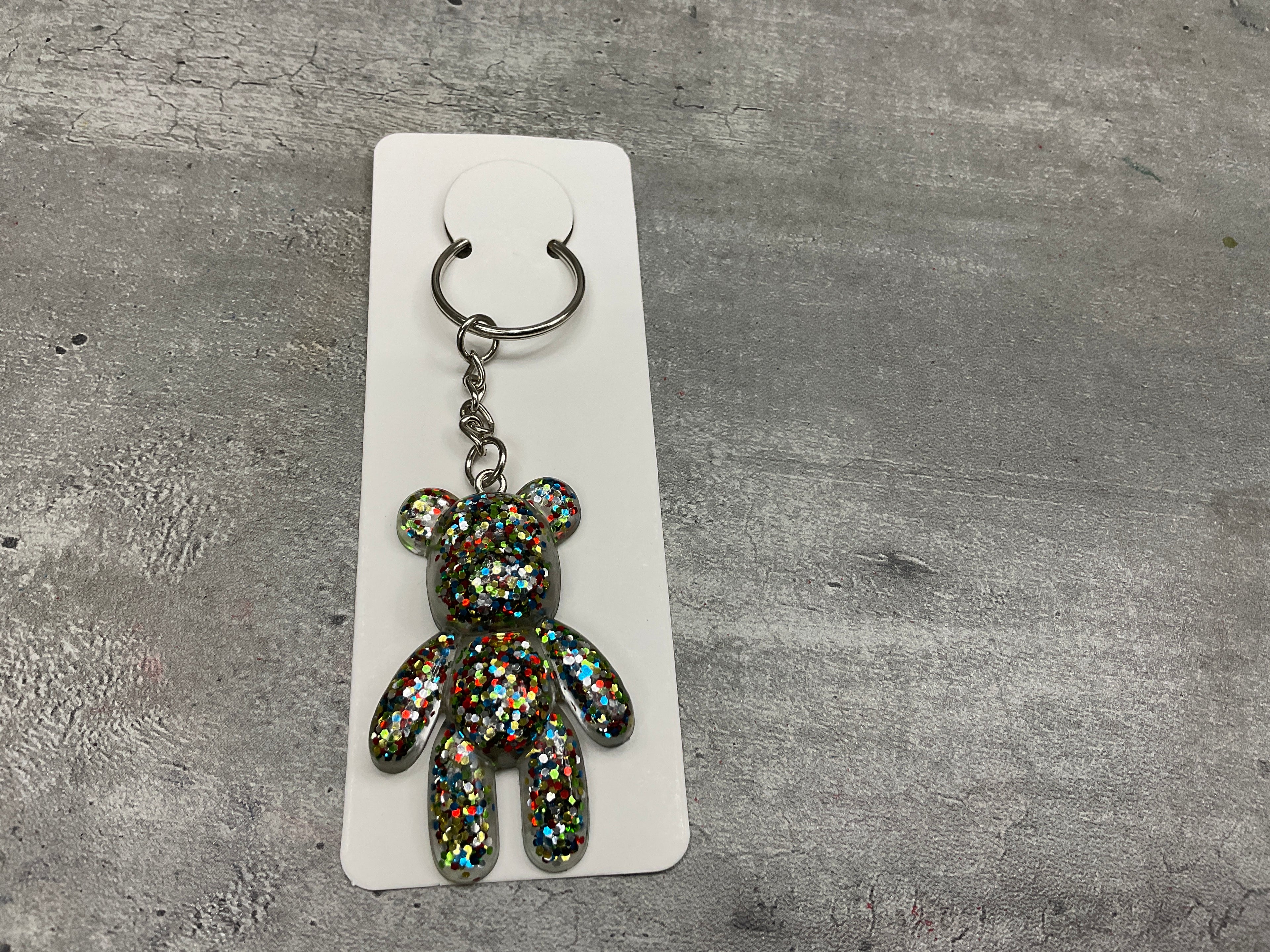 Glitter Bear Keychain