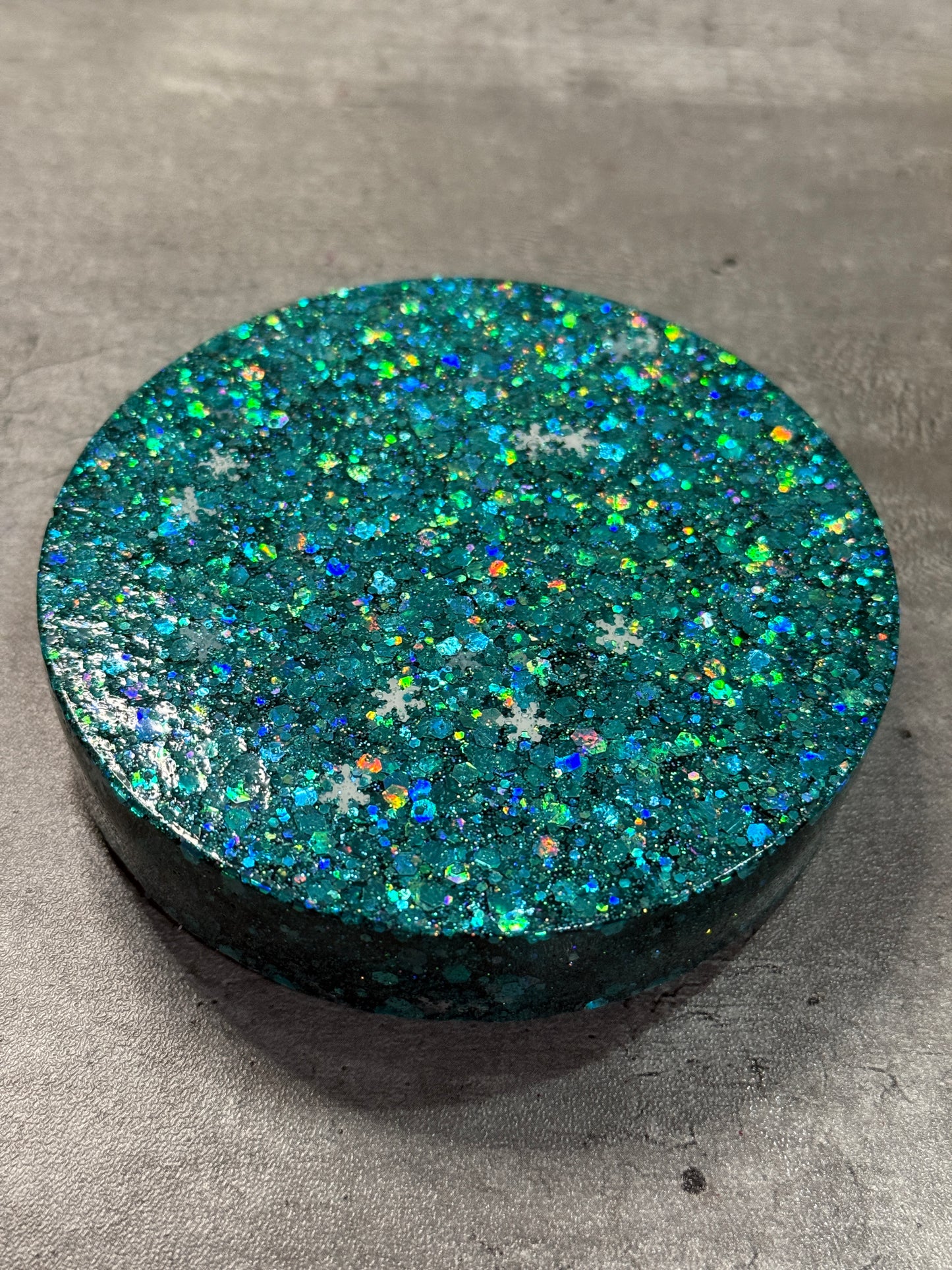 Christmas Coaster with Snowflakes