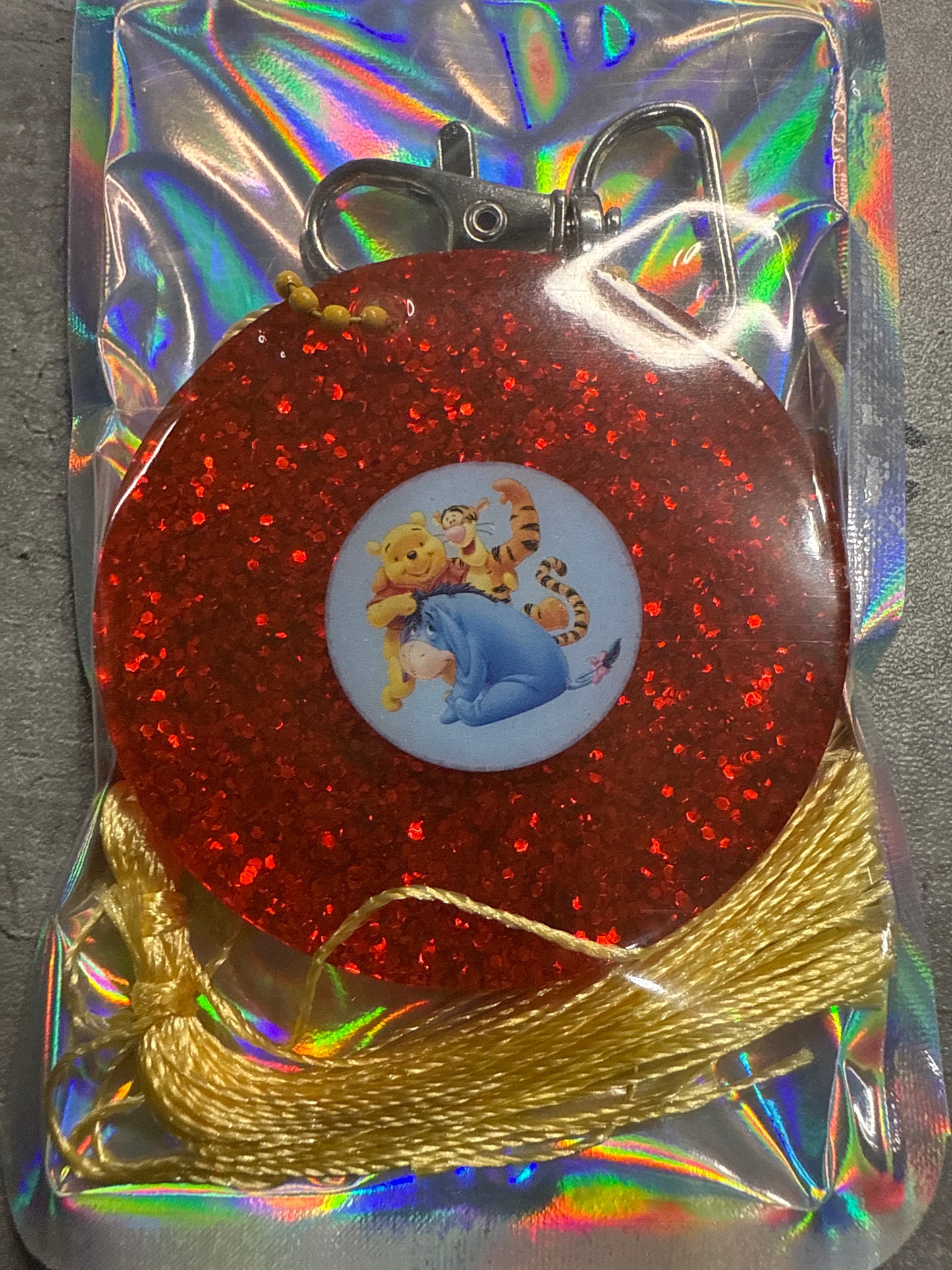 Winnie and Friends Keychain with Tassel