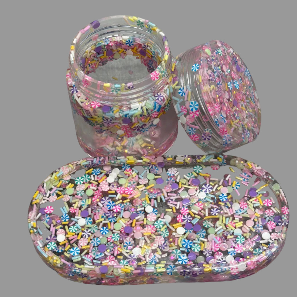 Trinket Jar & Tray Set