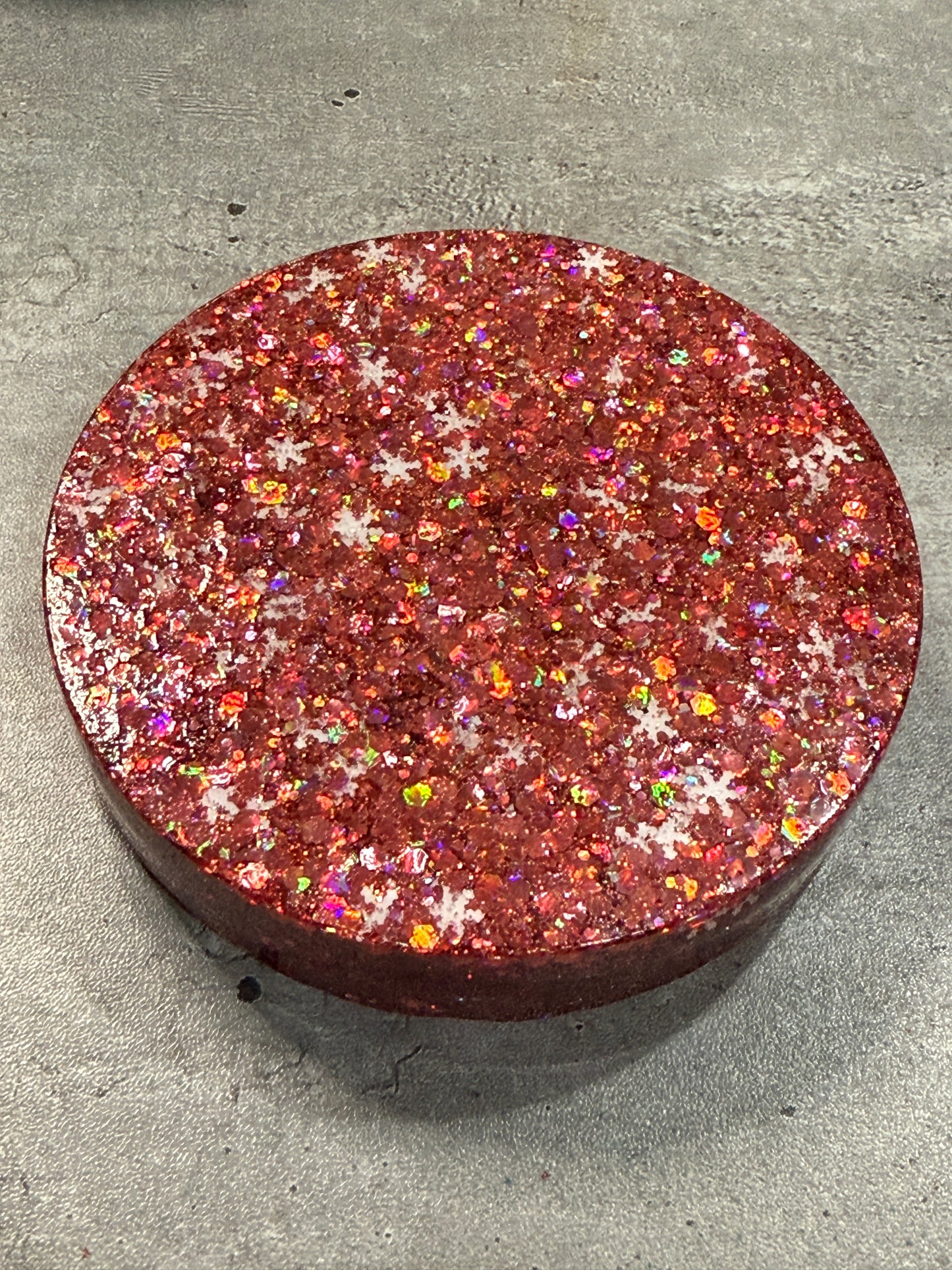 Christmas Coaster with Snowflakes