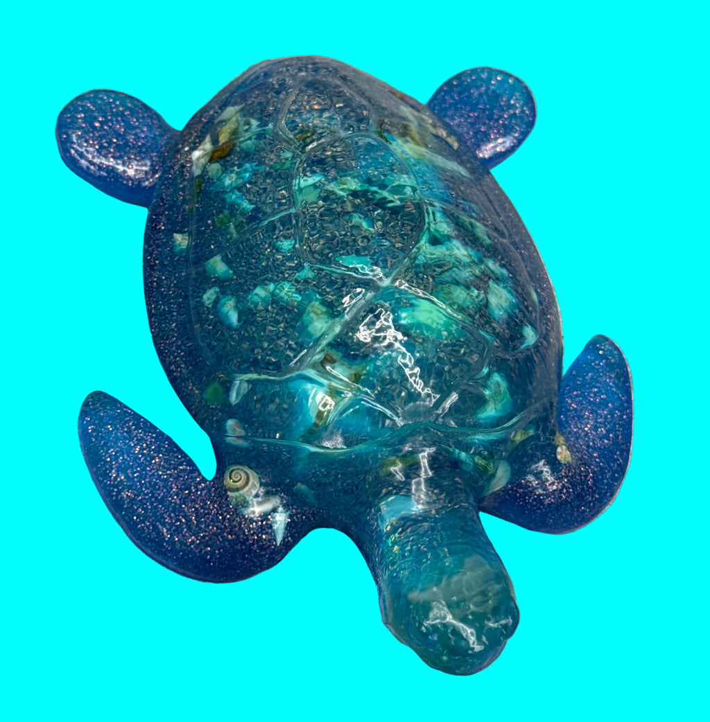 Turtle Figurine with Seashells