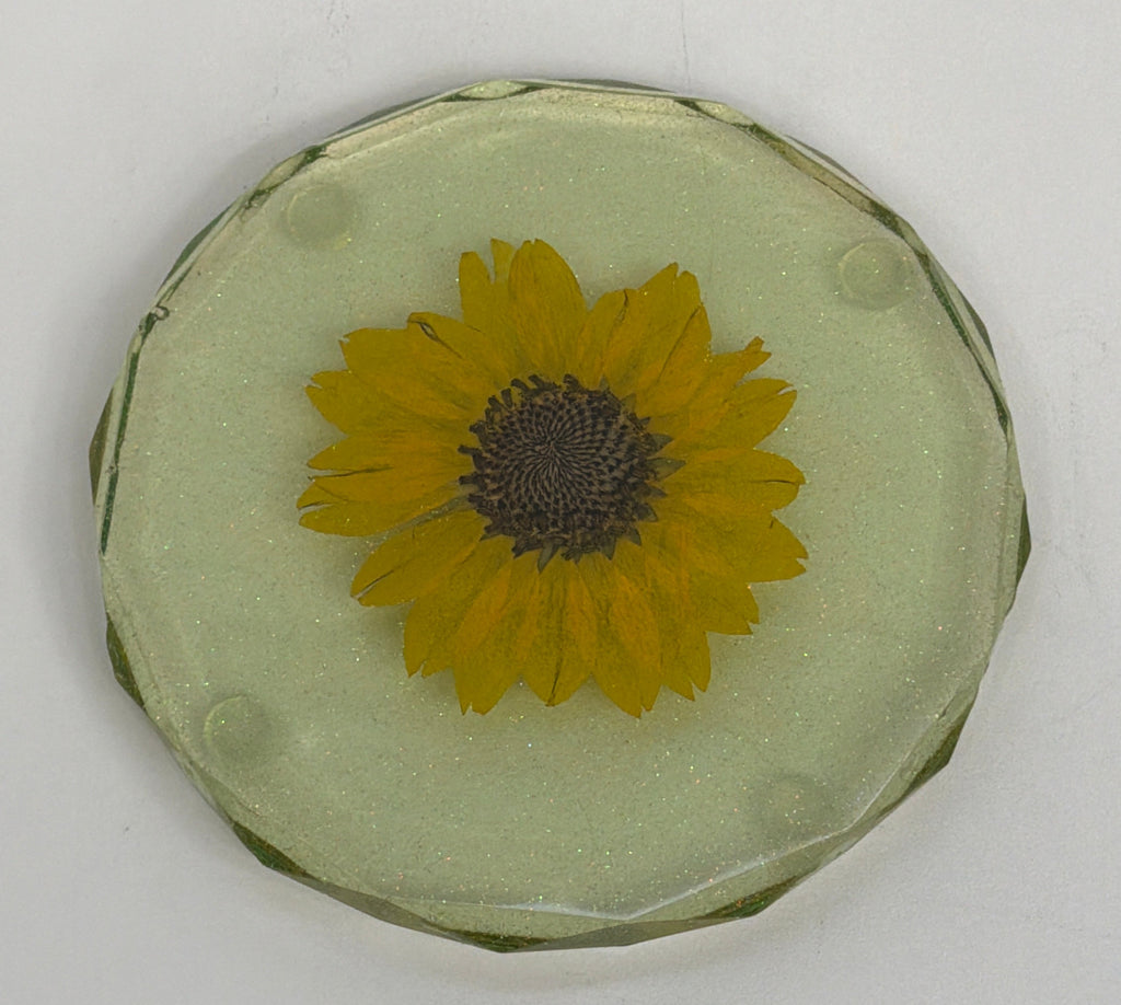 Resin Sunflower Coaster