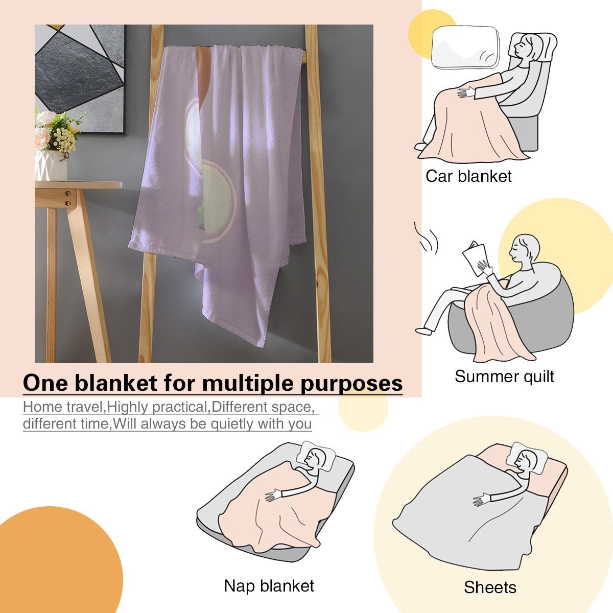 Personalized Kawaii Unicorn Capybara Blanket | Custom Name Gift