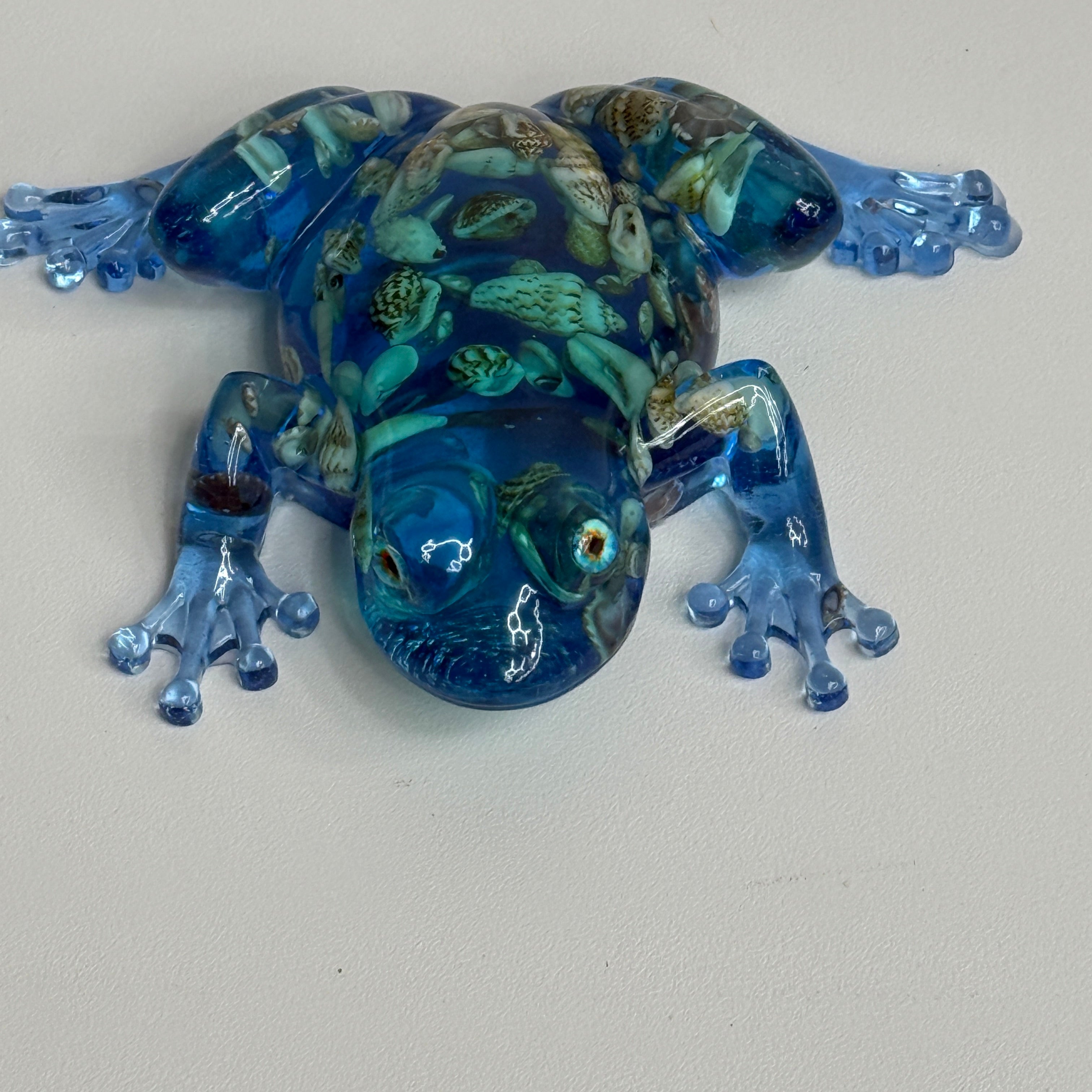 Frog Figurine with Seashells