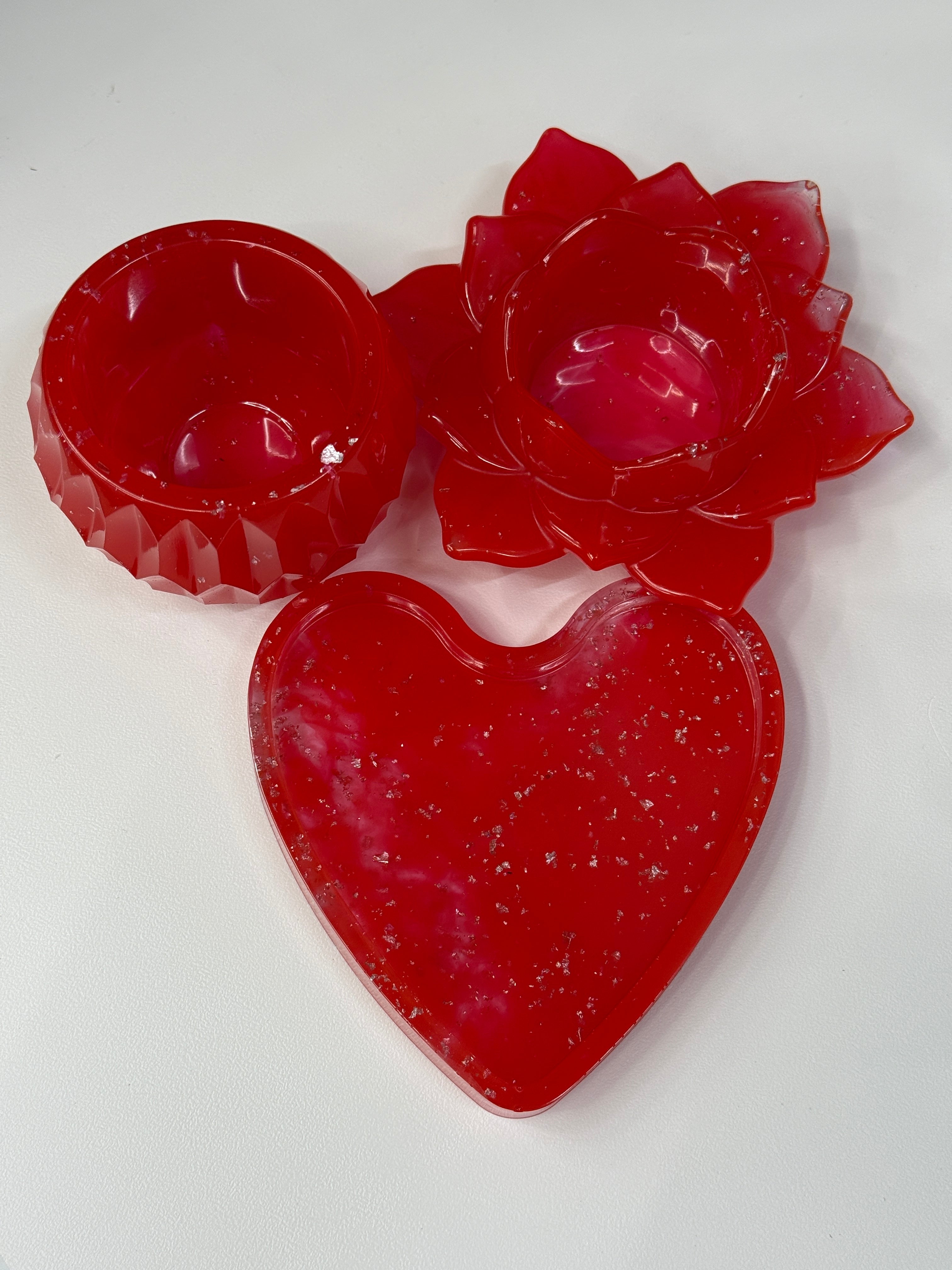 Candle Holders & Heart Dish Valentine’s set