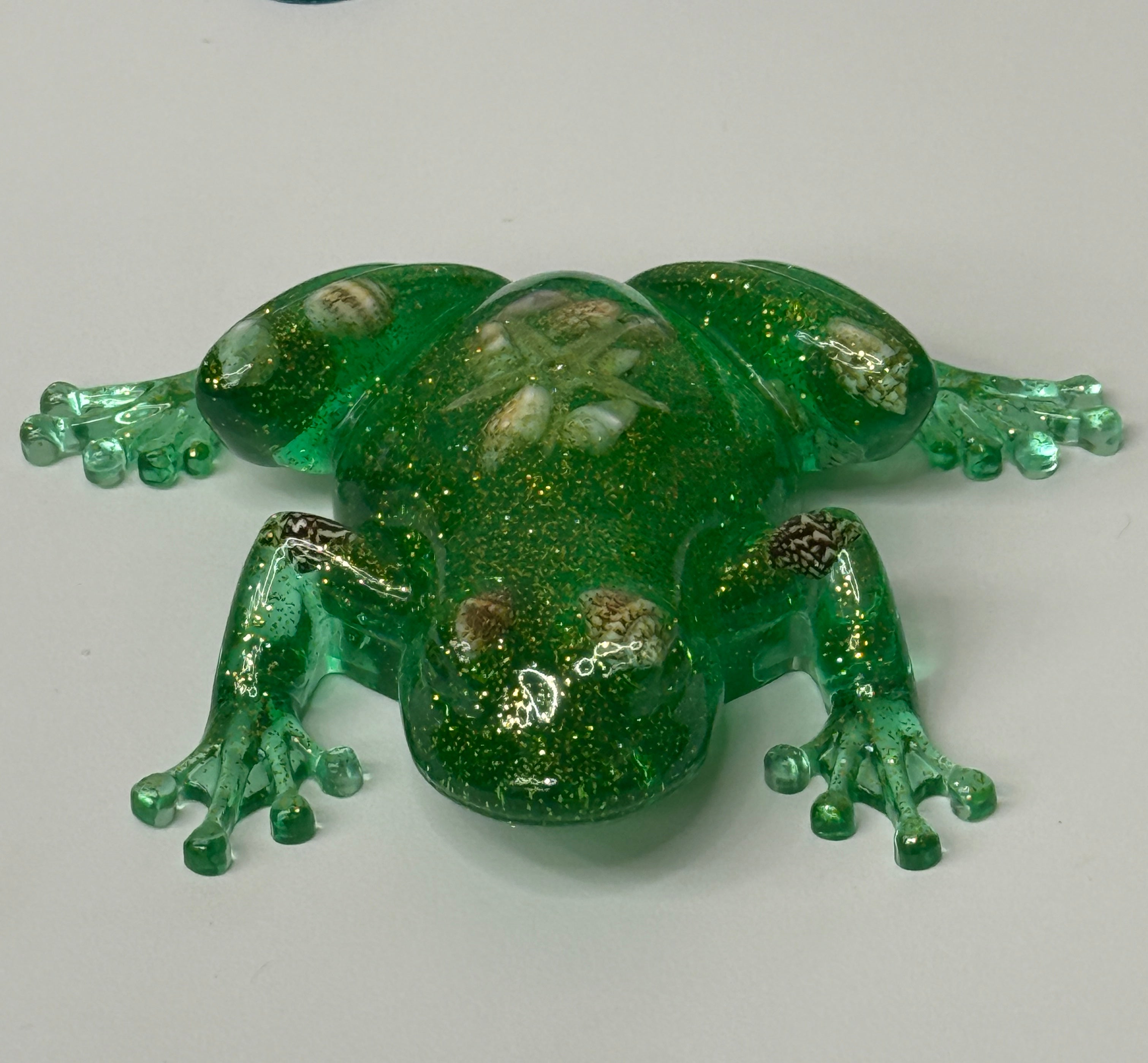 Frog Figurine with Seashells