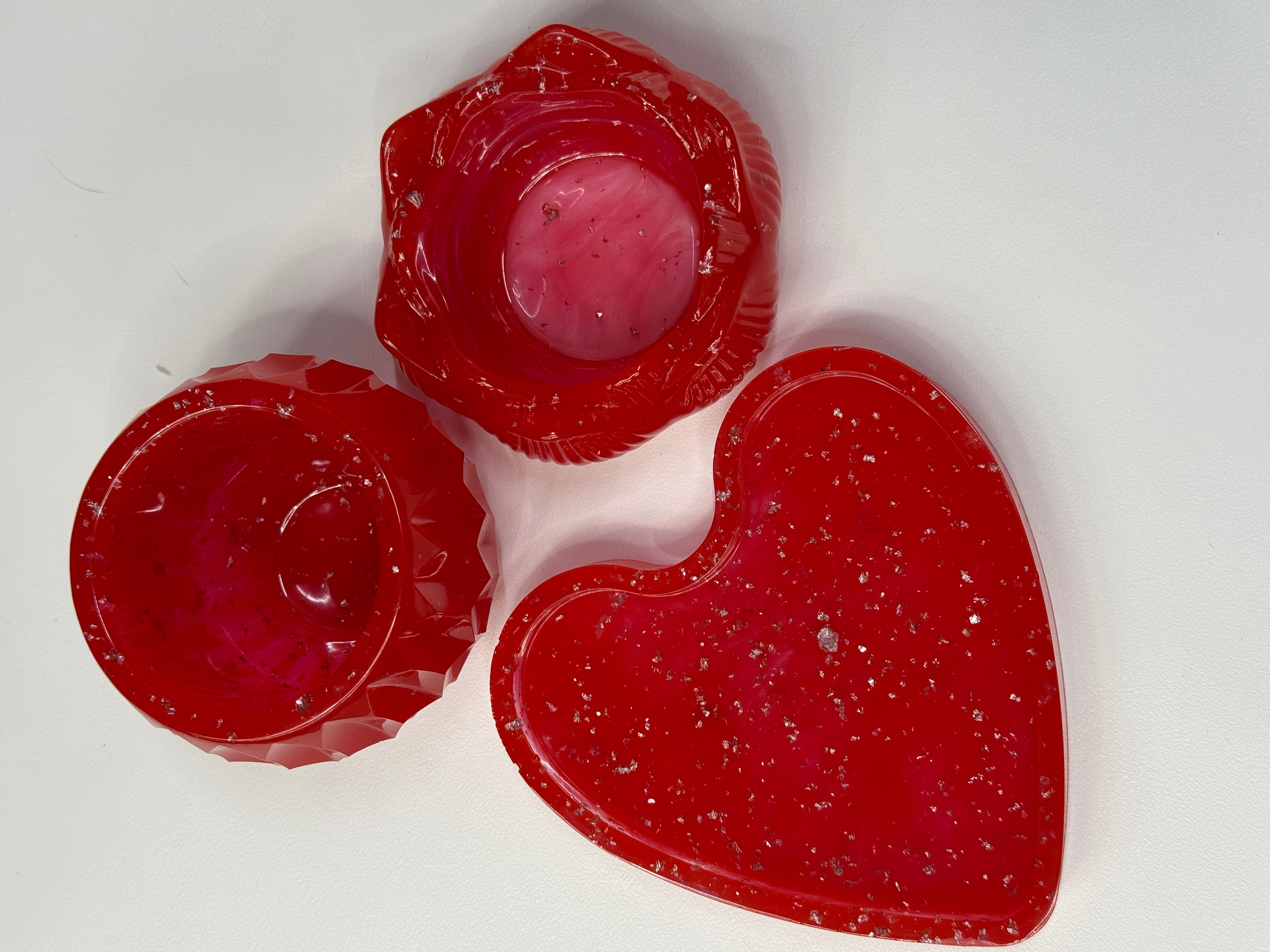 Candle Holders & Heart Dish Valentine’s set