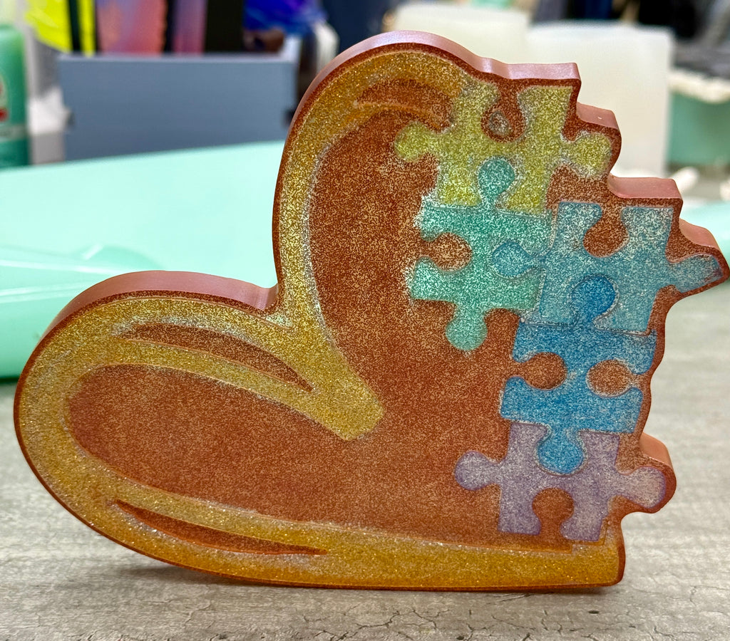Autism Awareness Heart Wall Art