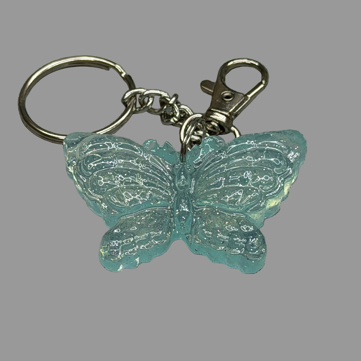 Resin Butterfly Keychain and Bag Charm (Holographic)