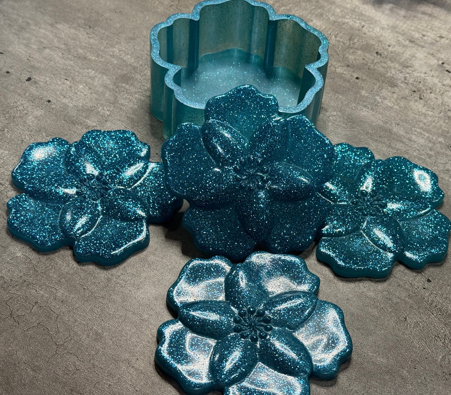 Floral Shape Coaster Set