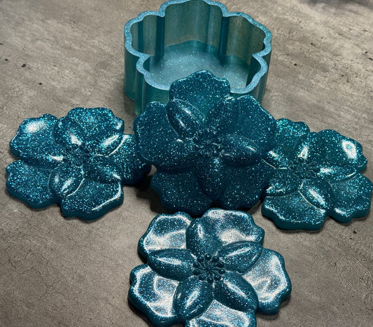 Floral Shape Coaster Set