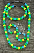 Beaded Necklace, Bracelet and Earrings set