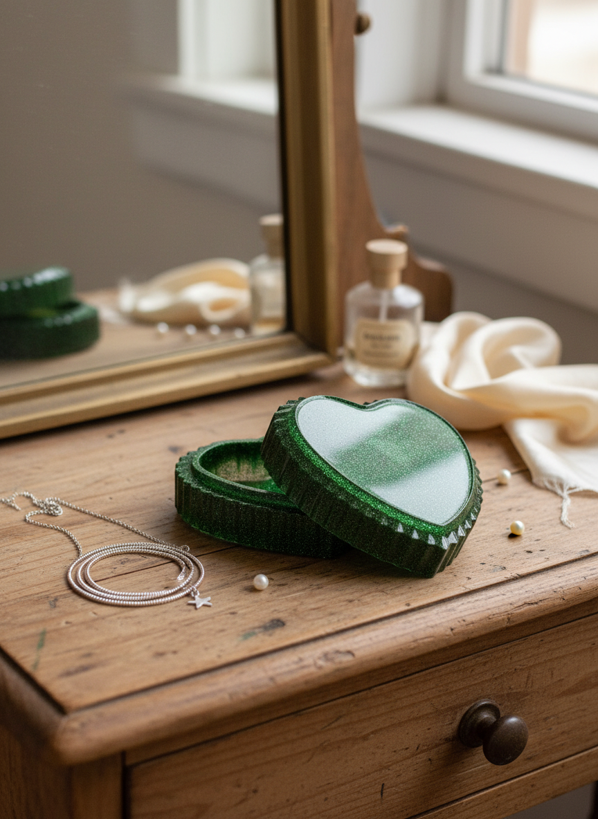 Heart Trinket Dish with Lid
