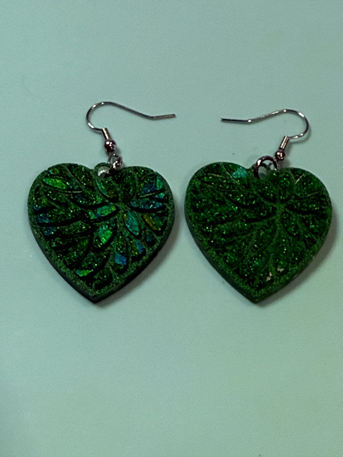 Holographic Heart Earrings