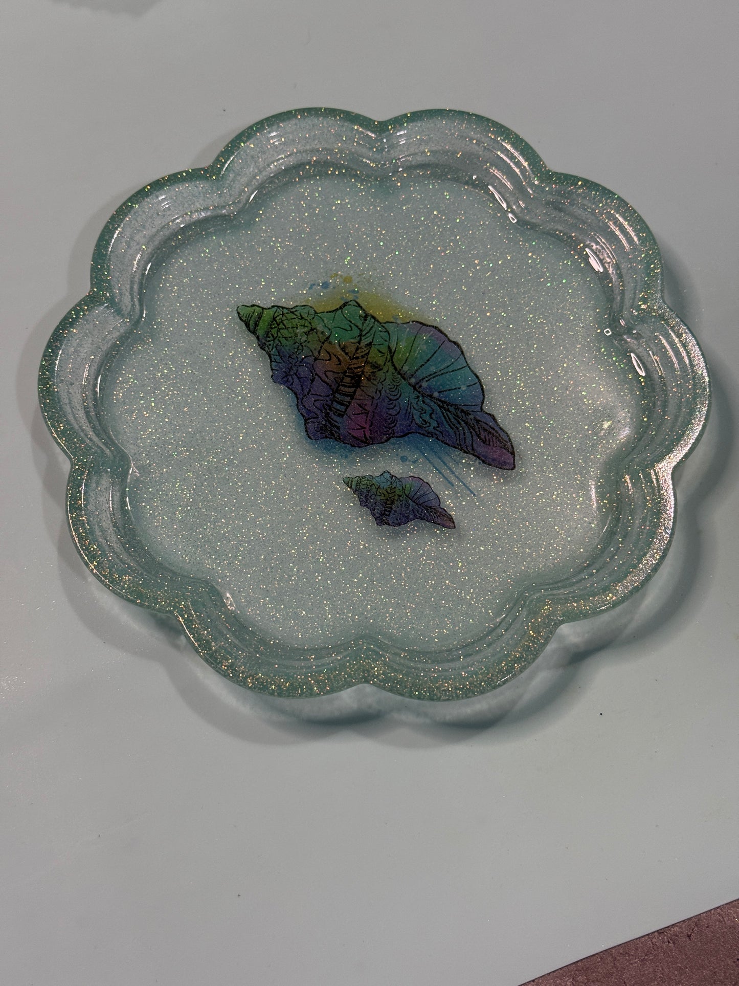 Vintage Flower Trinket Tray