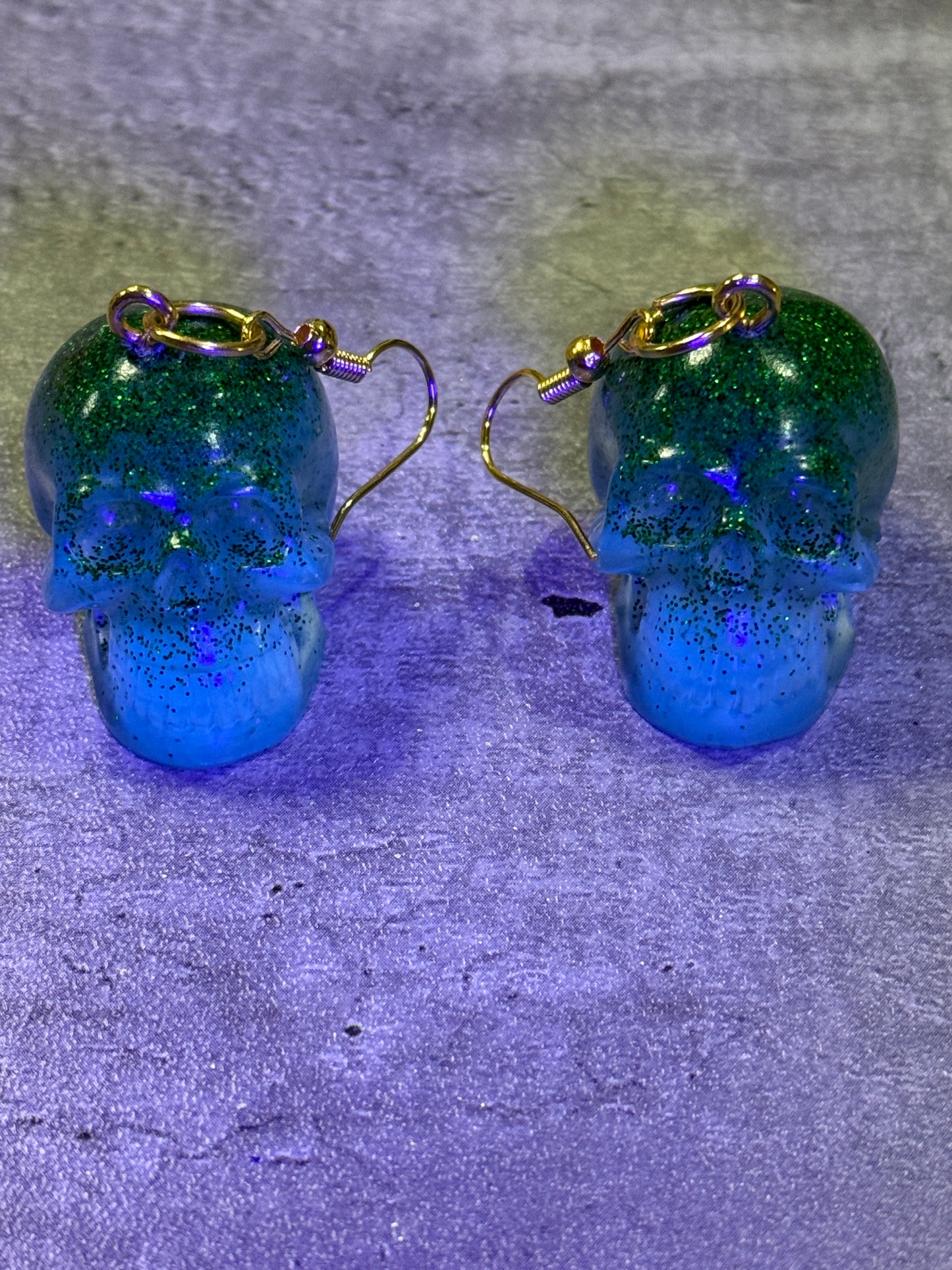 Glow-in-the-dark Skull Earrings