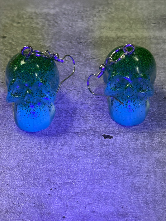 Glow-in-the-dark Skull Earrings
