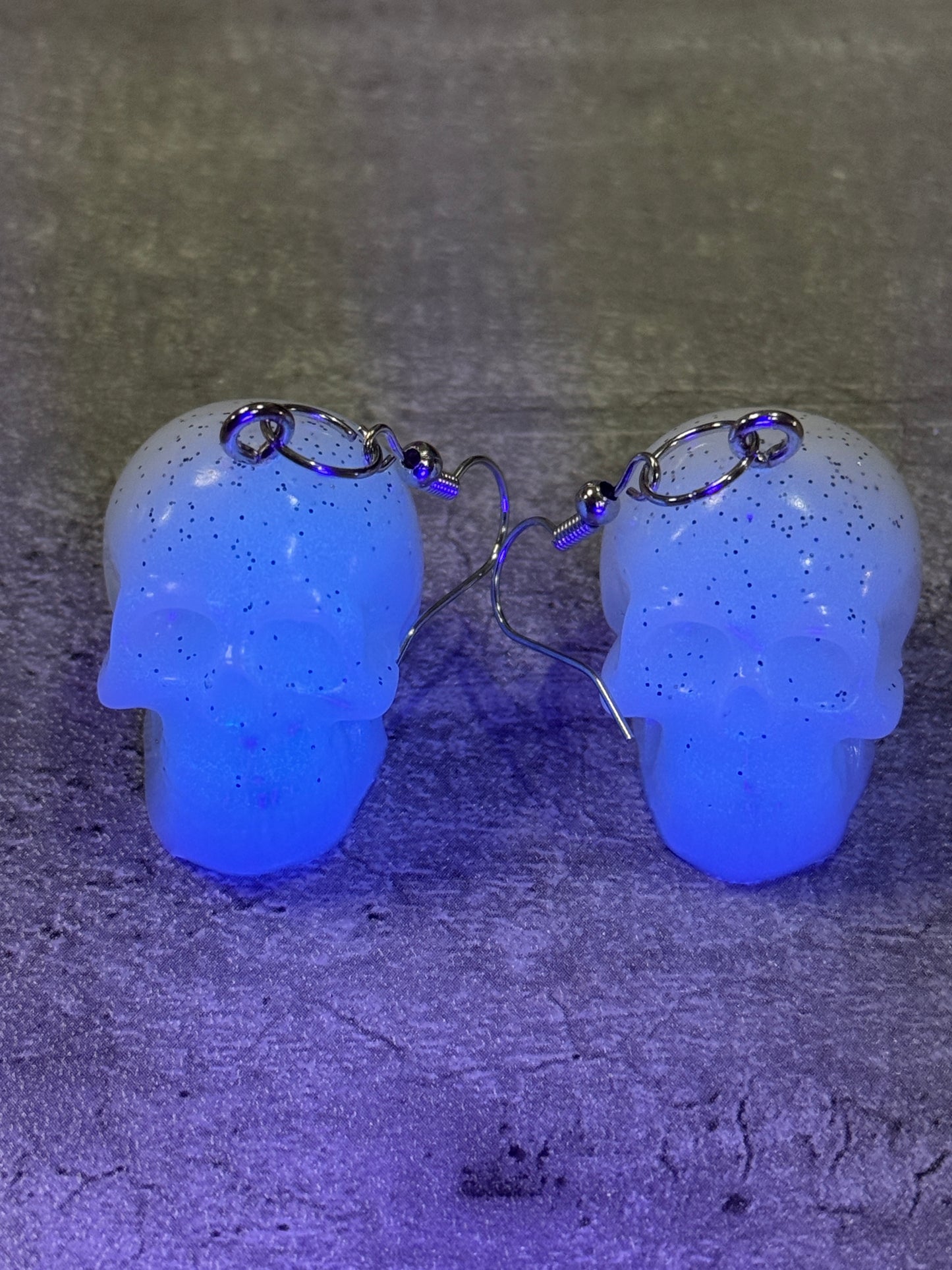 Glow-in-the-dark Skull Earrings