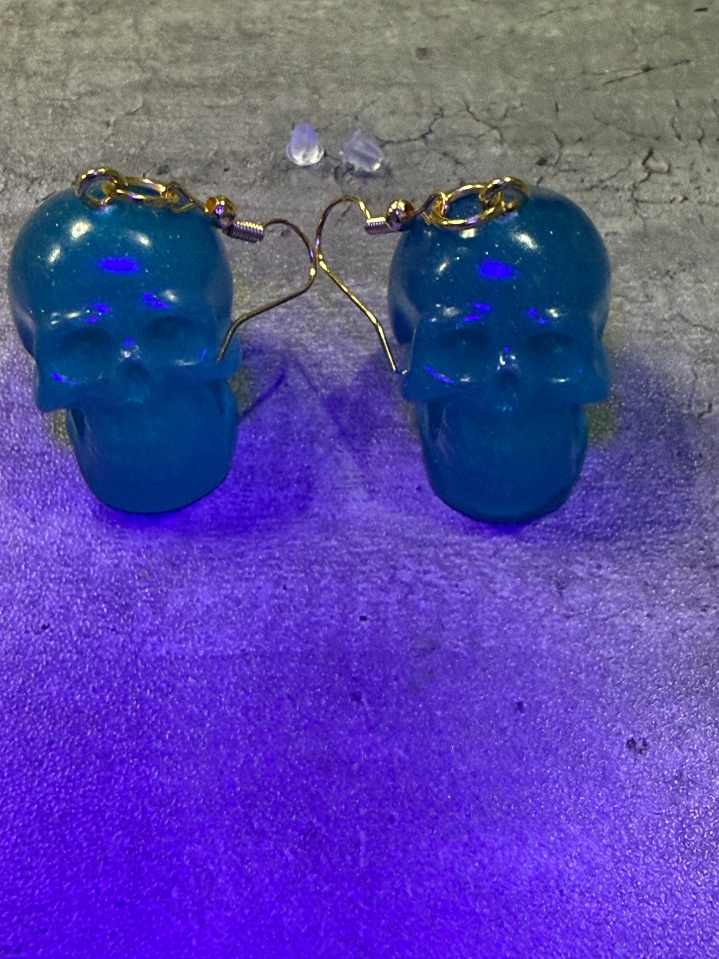 Glow-in-the-dark Skull Earrings