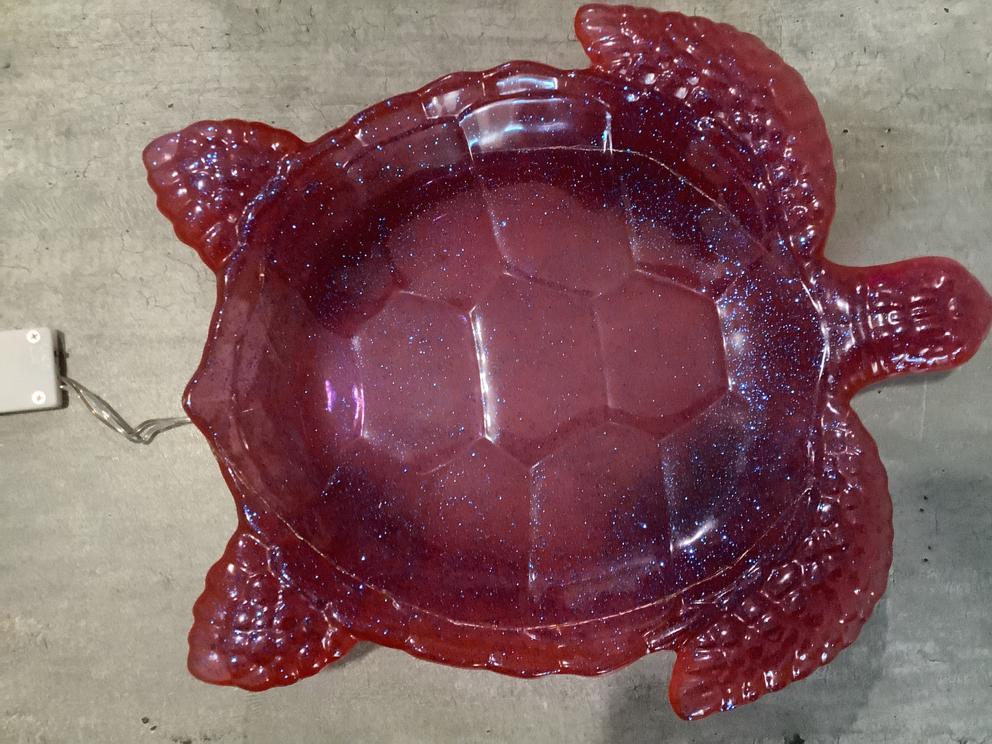 Turtle Dish with Fairy LED Lights