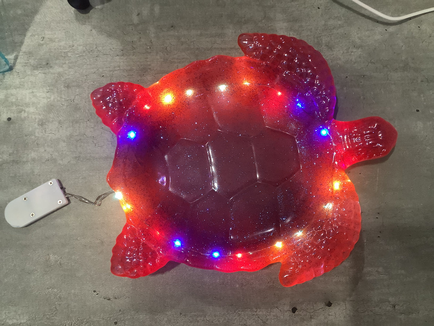Turtle Dish with Fairy LED Lights